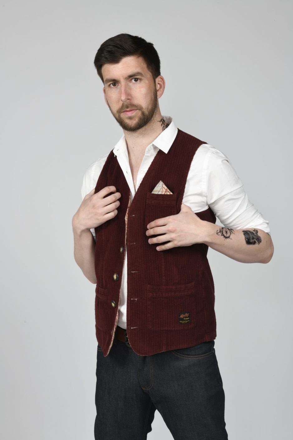 gilet velours homme