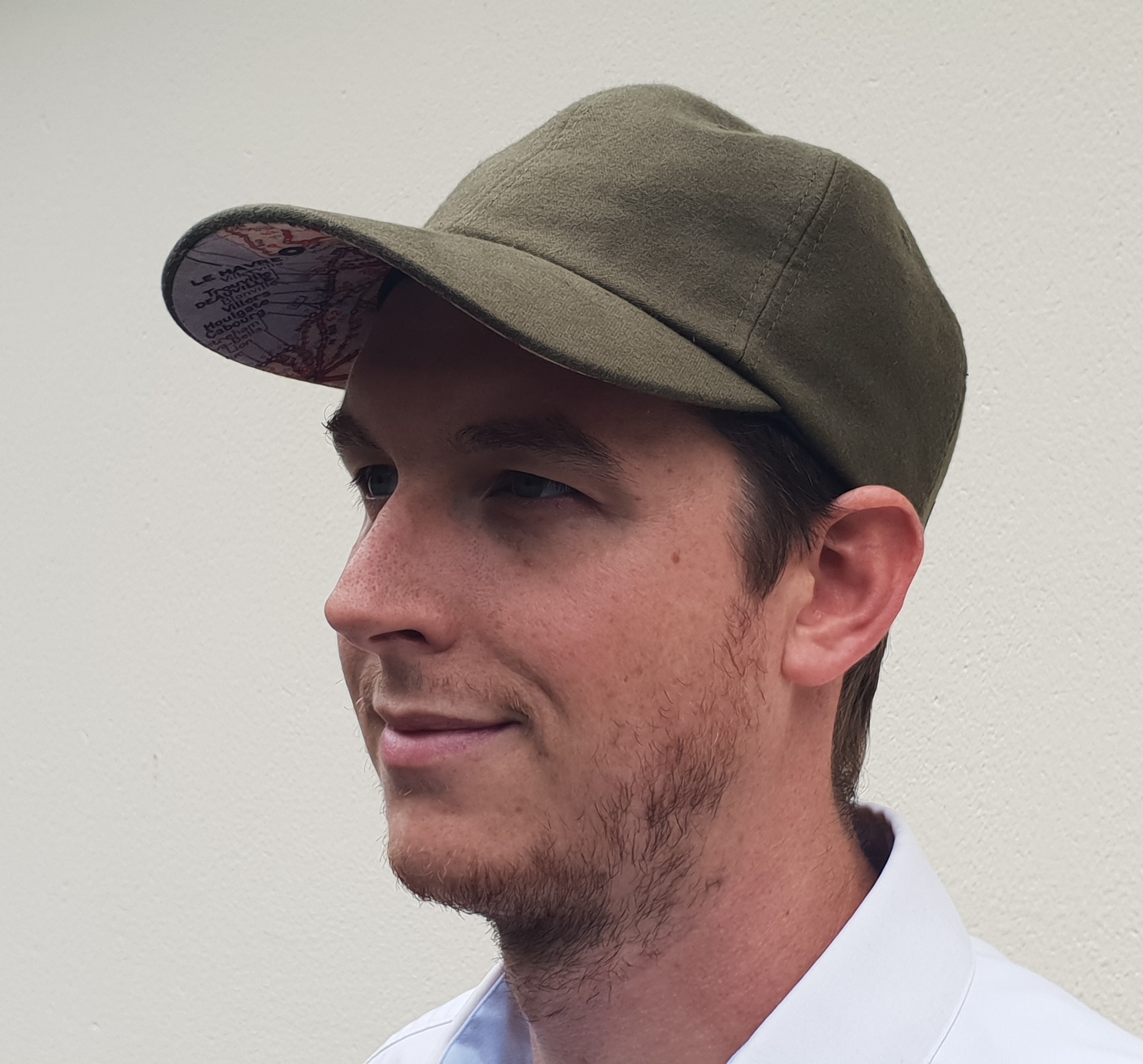 Casquette moleskine Kaki Grattée Bio