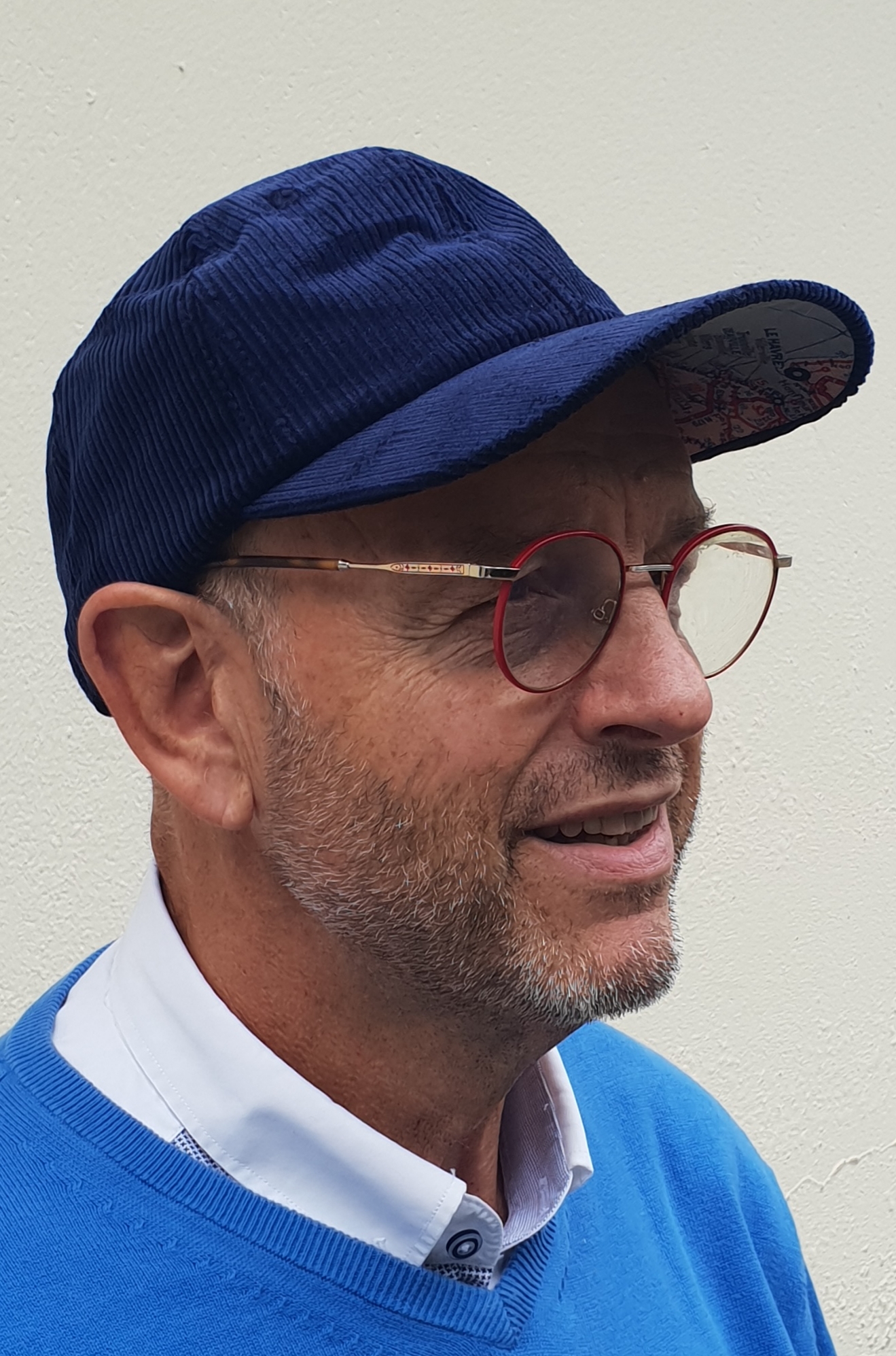 Casquette velours Marine