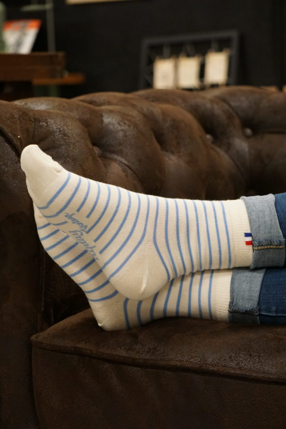 Image supplémentaire du produit Chaussettes Rayée Femme