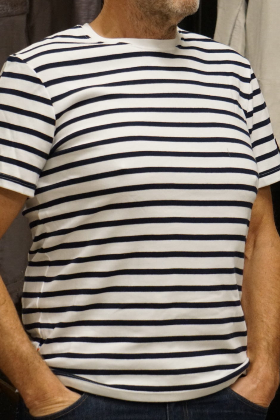 Image principale du produit T-shirt Marinière 100% Cotion Biologique Homme