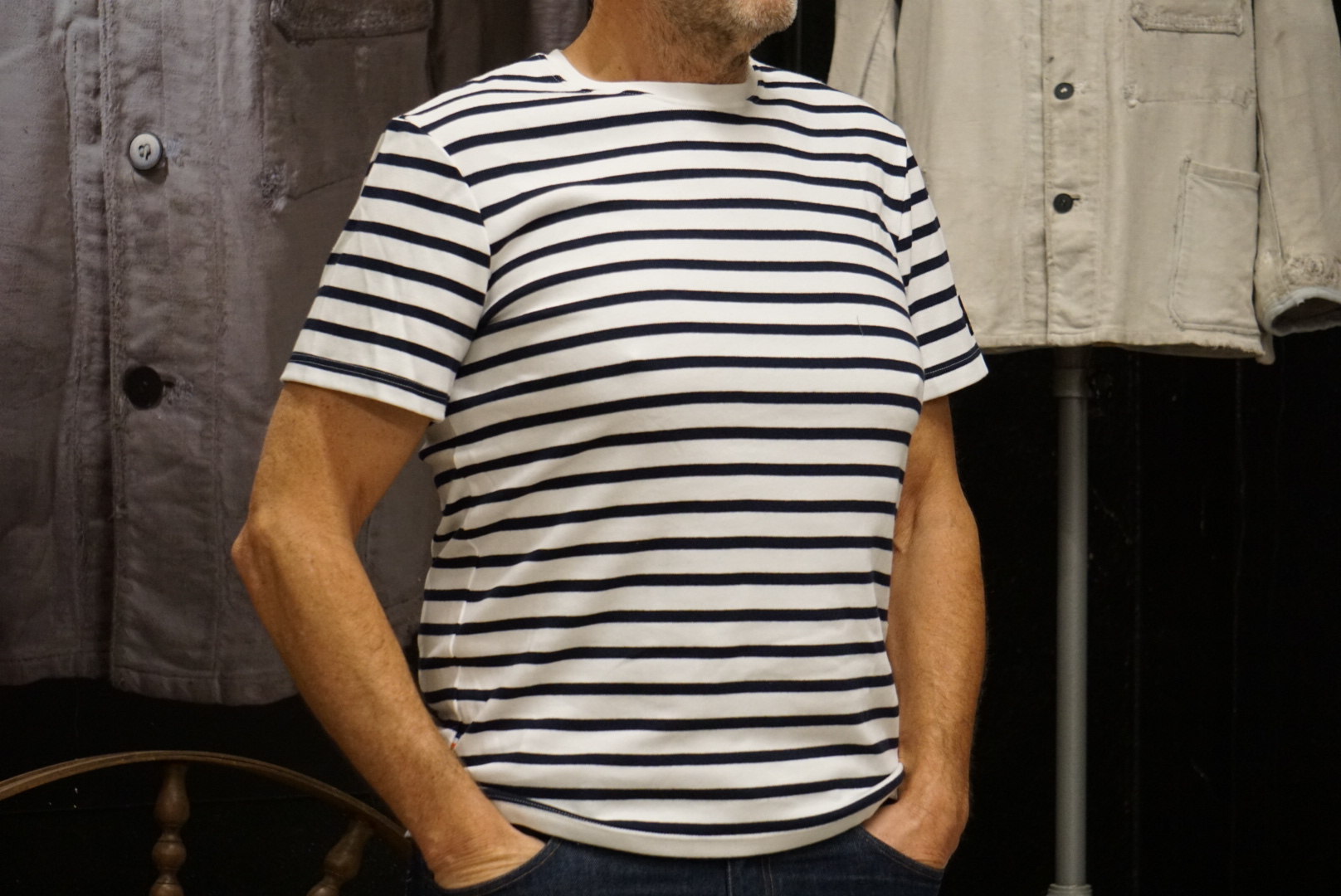 T-shirt Marinière 100% Coton Biologique Homme