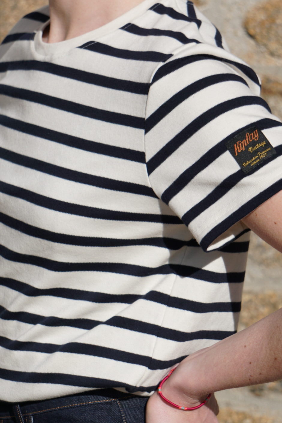 Image principale du produit T-shirt Marinière 100% Cotion Biologique Femme