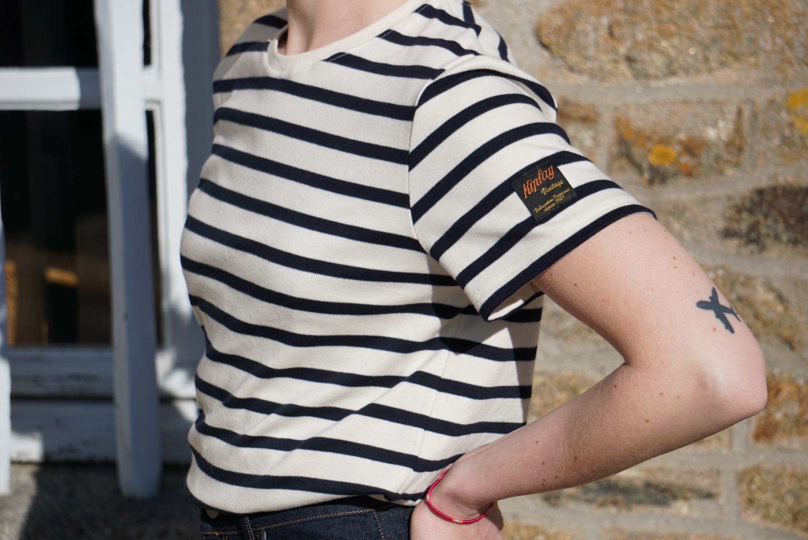 T-shirt Marinière 100% Cotion Biologique Femme